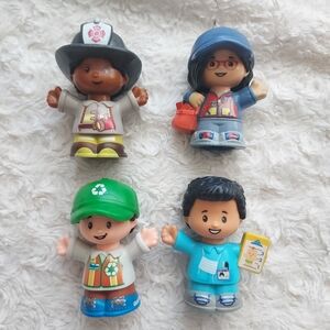 Fisher-Price Little People Action Figures Community Helpers 4 In Lot
